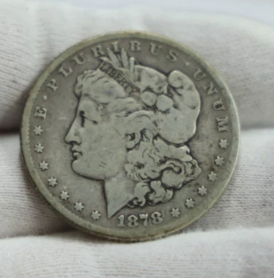 1878 CC US Morgan Silver Dollar $1 VG/G  Key Date - Image 1 of 2