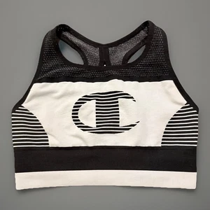 Sujetador Champion The Infinity Longline, para mujer XS negro/blanco a rayas espalda deportiva - Imagen 1 de 6