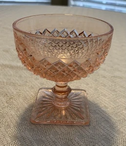 MISS AMERICA Pink (1) Champagne Sherbet Ice Cream Dish Anchor Hocking 1935-1938 - Picture 1 of 4
