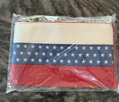 Bolso cinturón de seguridad Harvey's monedero con lentejuelas 4 de julio rojo blanco y azul con dije Foto 1 de 4