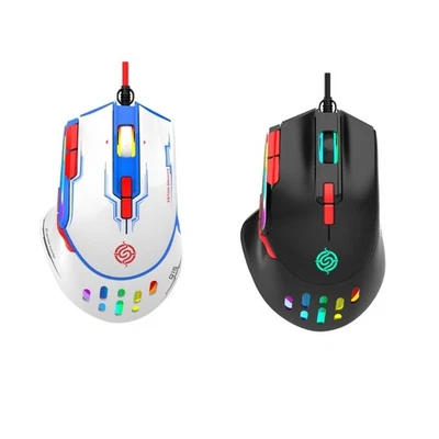 RGB Gaming Mouse Macro Programming USB Optical 6400DPI 9 Buttons for Game Office - Image 1 of 4