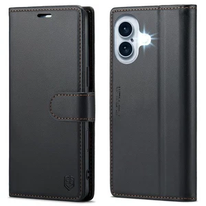 iPhone 16 Plus Wallet Handyhülle Schwarz für Apple 16 Plus | 6,7" Schwarz - Bild 1 von 3