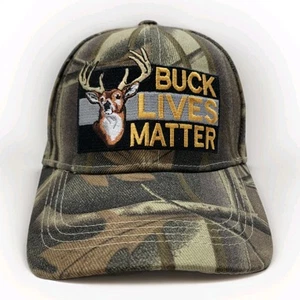Sombrero Camuflado Buck Lives Matter Bordado Ciervo Correa Cazador Gorra Caza - Imagen 1 de 8