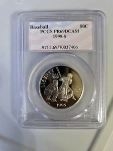 1995-S Baseball Commemorative Half Dollar PR69DCAM PCGS - Picture 1 of 2
