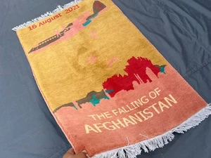 Modern Afghan War Rug 2'8 x 3'11 – Hand Knotted Pictorial Tribal Art Baho Rug - Picture 1 of 9