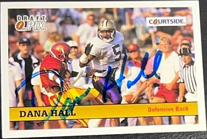 1992 Courtside Draft Pix #70 Dana Hall WA Huskies - SF 49ers Autographed Card - Picture 1 of 2
