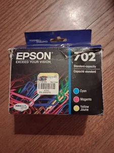 Epson 702 (T702520) 3 cartuchos de tinta caja abierta cartuchos sin abrir  - Imagen 1 de 3