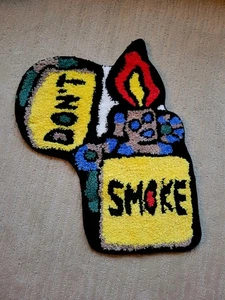 Rauch nicht maßgefertigt gelb heller Home Zimmer Dekor Fußmatte getufteter ästhetischer Teppich - Bild 1 von 4