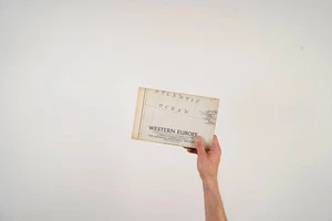 1950 Westeuropa Vintage Klappkarte von National Geographic Magazin - Bild 1 von 4