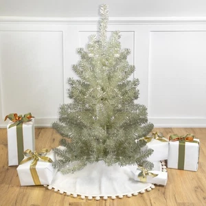 Northlight 3' Metallic Sheer Champagner Künstlicher Lametta Weihnachtsbaum - Unbeleuchtet - Bild 1 von 7