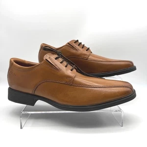 Clarks Tilden Walk US 8M dunkelbraune elegante Lederschuhe Oxford Schnürschuhe - Bild 1 von 11