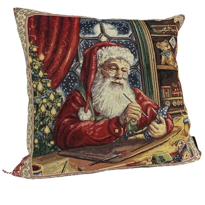Papá Noel Caldeira Diseño Tapiz Navidad Decorativo Almohadas 18x18 Foto 1 de 4
