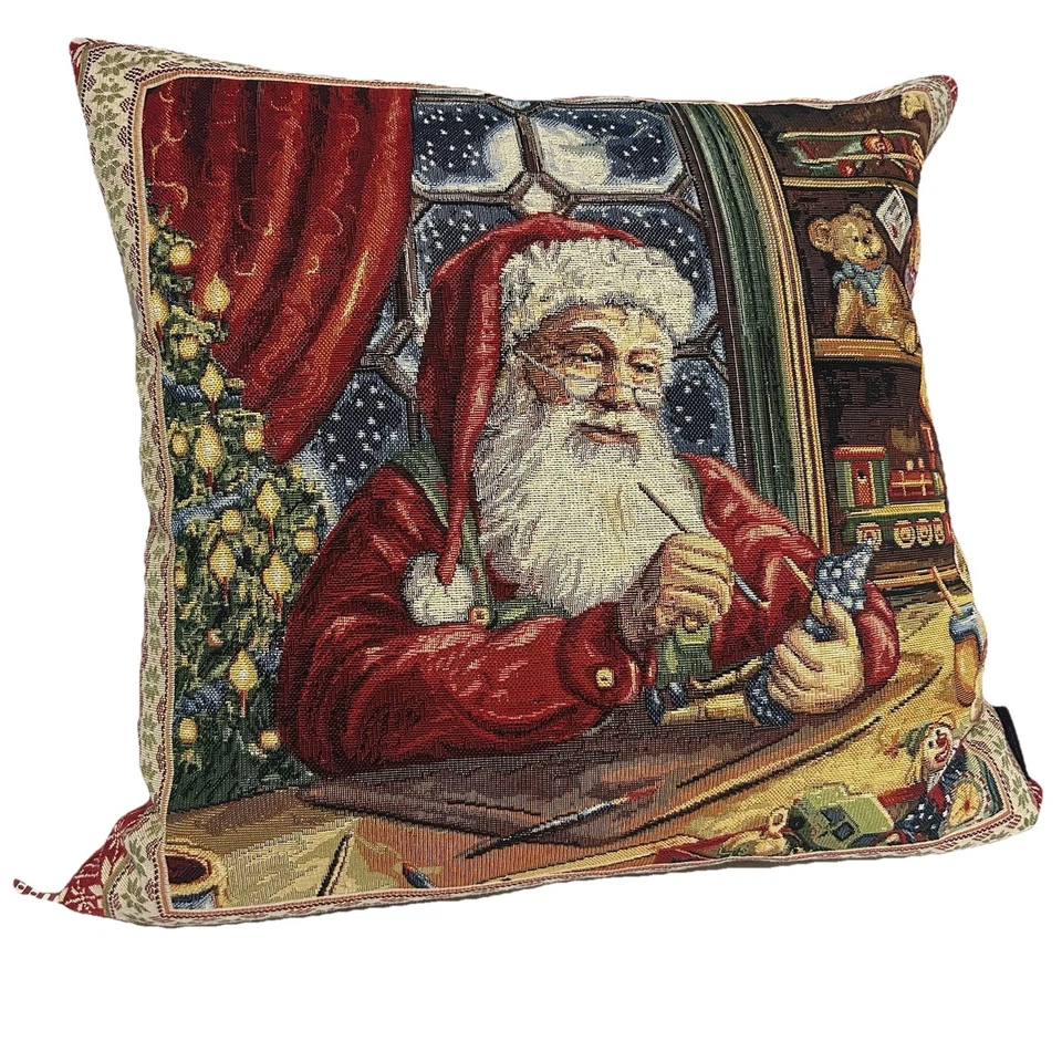 Santa Claus  Caldeira Design Tapestry  Christmass Decorative Throw Pillows 18x18 - Image 1 of 4