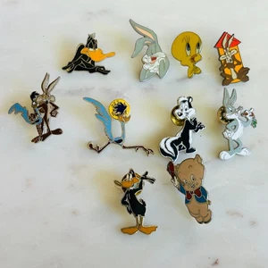 Looney Tunes Enamel Pin Lot of 10 1990s - Picture 1 of 8