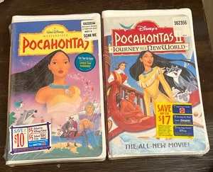 Pocahontas 1 And 2 Disney Classics VHS Video Journey To A New World Bundle Set - Bild 1 von 6
