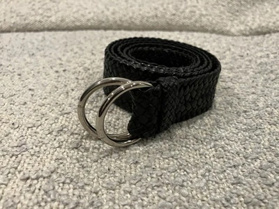 RM Williams - O Ring Belt - Kangaroo Leather - Black - Size 34 - image 1 of 4