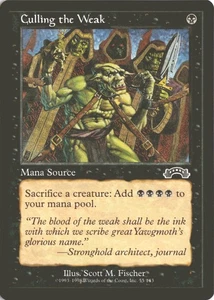 MTG Culling the Weak (55) *Non Foil* Exodus 1998 Vintage MT/NM Spedizione Gratuita - Foto 1 di 2