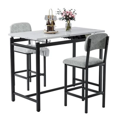 Kitchen Table Set, Dining Table and Chairs for 2, 3 Piece Dining Room Table Set  - Image 1 of 4