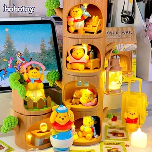 TOPTOY Disney Winnie The Pooh Wood Tree House Series Blind Box Art Toys Gift HOT - Picture 1 of 18