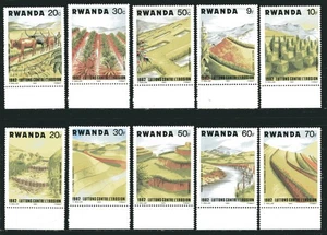 RWANDA 1983, AGRICULTURE AFFORESTATION SOIL EROSION PREVENTION, Sc 1140-1149,MNH - Picture 1 of 1