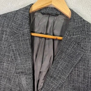 Jack Victor Blazer Jacket Mens 46R Gray Mottled Viscose Classic Heather Italy - Picture 1 of 12