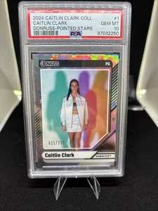 2024 Caitlin Clark Coll Donruss Draft Night Rookie Pointed Stars 299 PSA 10 WNBA - Picture 1 of 2