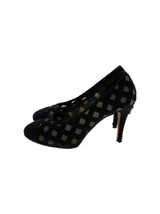 CHANEL Pumps See-through 36.5 BLK Heel and Toe Damaged Used - Picture 1 of 5
