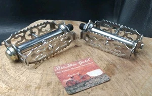 NOS Pedales Acier Ancien Velo 1940 Old bike Pedals Fr 14x125 Bici Altes Fahrrad - Picture 1 of 10