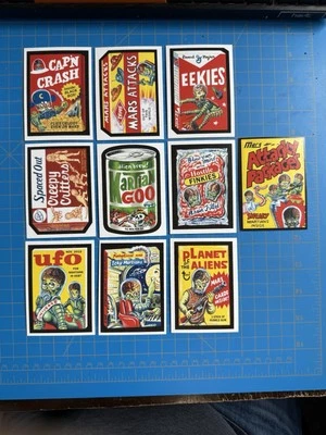2016 Topps Mars Attacks ATTACKY PACKAGES Wacky Packages 1st Chase WHITE CARD Set - Image 1 of 2