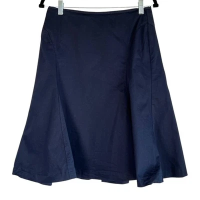 Esprit Collection Flared A-Line Skirt Navy Blue Size 6 Office Siren Academia - Image 1 of 4