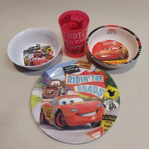 Zak! Lightning McQueen & Mater Melamine Plate, Bowl & Cup Set - Picture 1 of 11