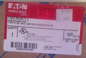 EATON CROUSE-HINDS ALUMINIUM KABELVERSCHRAUBUNG 1/2" NPT P/N: TMCX0501L NEU - Bild 1 von 7