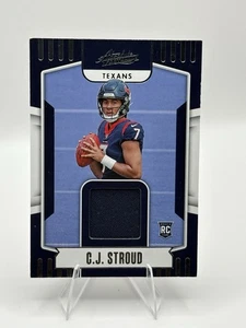 Panini Absolute C.J. 2023 Parche de camiseta Stroud RC Texans novato #ARM-40 memoria - Imagen 1 de 10