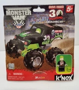 K'Nex Monster Jam Grave Digger 30th Anniversary Building Set Truck & Figure NEW