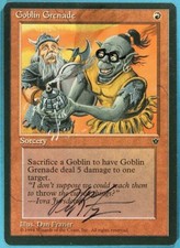 Goblin Grenade (B) Fallen Empires NM Artist Signed Altered  (sa5091) ABUGames