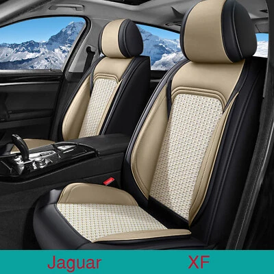 Faux Leather Car 5 Seat Cover Front and Rear Cushion Pad For Jaguar XF 2009-2024 Foto 1 de 4
