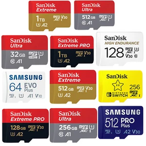 MicroSD Card SanDisk 32GB 64GB 128GB 256GB 512GB 1TB 1.5TB 16GB Ultra Pro Card - Picture 1 of 80