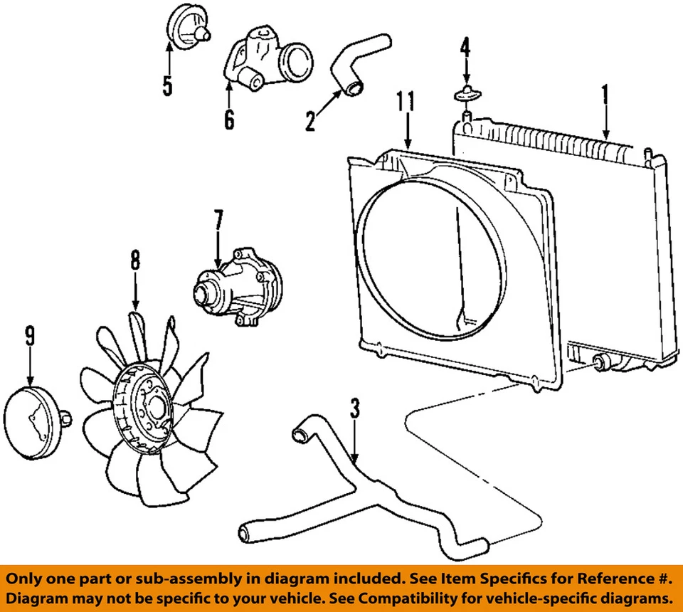 FORD OEM 97-02 E-350 Econoline Club Wagon-Engine Coolant Thermostat F6TZ8575EA - Image 1 of 1