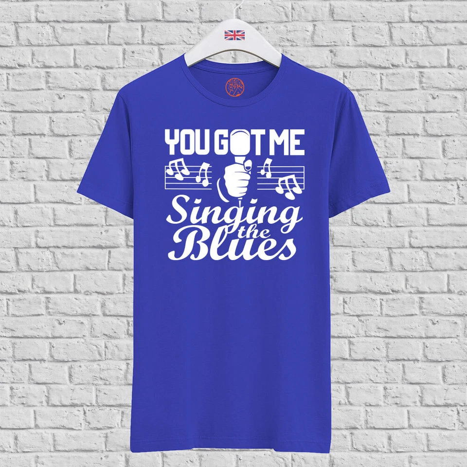 Singing The Blues Organic Cotton T-shirt Gift for fans of Everton - Image 1 of 1