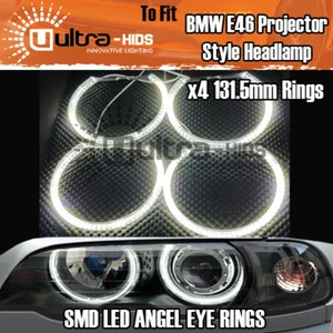 BMW XENON SMD ANGEL EYES FOR BMW E36 E46 E38 E39 131mm x 4 projector UK - Picture 1 of 7