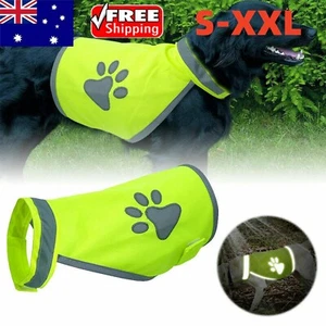 High Vis Dog Coat Custom Printed Hi Viz Pet Safety Vest Reflective S/M/L/XL/XXL - Picture 1 of 13