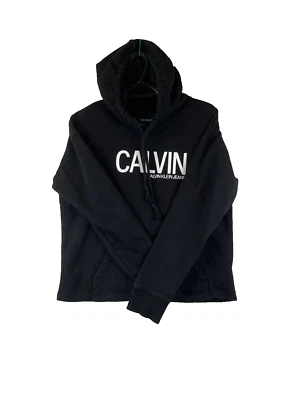 Calvin Klein Hoodie Women's Y2K 100% Cotton Pullover Size Medium Black - Image 1 of 4