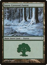 Snow-Covered Forest Coldsnap PLD Basic Land MAGIC THE GATHERING CARD ABUGames