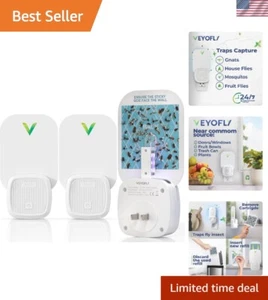 Sleek 2-Device Indoor Bug Trap: 6 Adhesive Refills for Effortless Insect Control - Picture 1 of 11