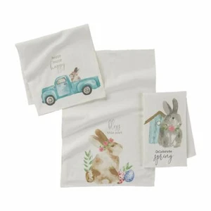 Mud Pie Easter Water Color Kitchen Towels Choose Design 26" x 16 1/2" NEW - Picture 1 of 4