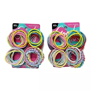 Corbatas elásticas Goody Kids sin tachuelas, colores surtidos, 2 paquetes de 60, 120 en total - Imagen 1 de 10