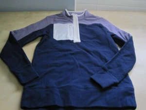 Straight Down Tundra Fleece 1/4 Zip Ladies Small Indigo Golf Pullover NEW NWT - Picture 1 of 4