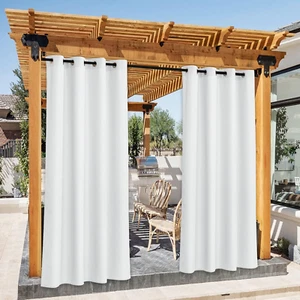 Tende Termiche per Esterno Impermeabili 2 Pezzi L 140 X a 240 Cm Tenda Bianca Co - Foto 1 di 12