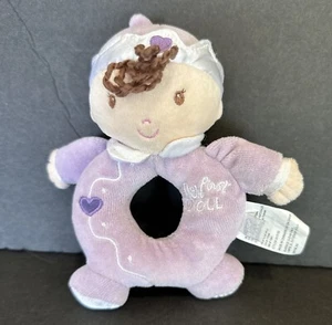 Koala Baby Plush Rattle My Fist Doll Purple Lovey - Picture 1 of 7