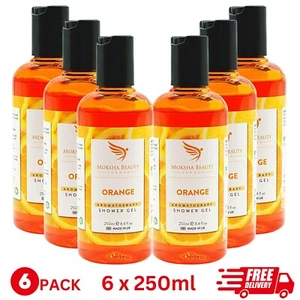 Orange Shower Gel 6x250ml Orange Body Wash Bath Gel - Picture 1 of 12